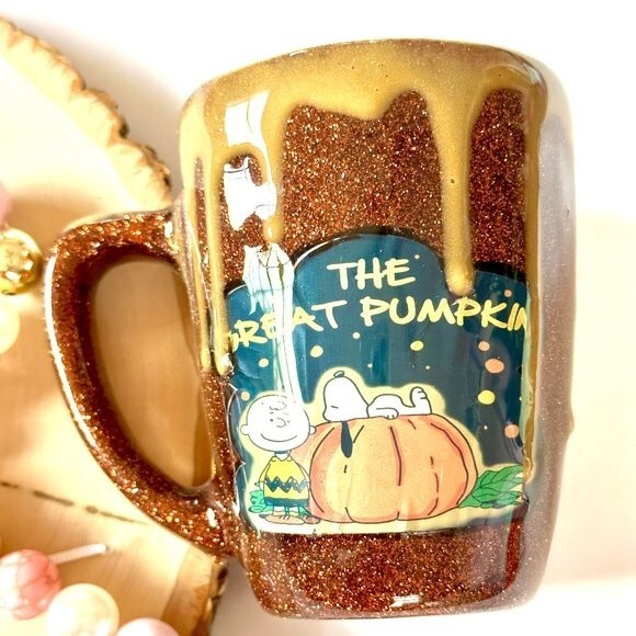 NWOT Handmade Charlie Brown Ceramic Coffee Mug - Picture 1 of 4